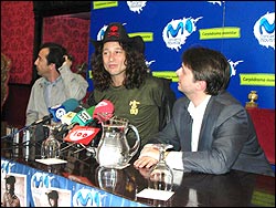 Bunbury en la rueda de prensa. Foto: Agustín Zafra.