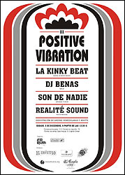 Cartel del festival Positive Vibration.