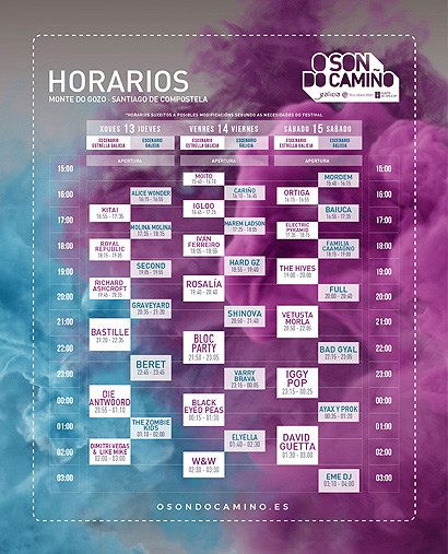 Horarios del O Son Do Camiño.